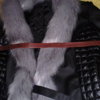 черно кожено дамско яке, снимка 3 - Якета - 24443955