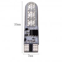 2 броя RGB LED диод 12V T10 W5W LED RGB 5050 SMD, снимка 3 - Части - 24232957