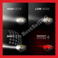Лек LED челник за глава фенер ENERGIZER червена светлинa къмпинг лов риболов палатка велосипед бяган, снимка 4 - Къмпинг осветление - 25432022