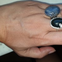 Сребърен пръстен ахат 2 модела, снимка 1 - Пръстени - 25600242