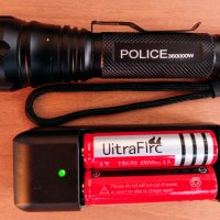  Police Xml-t6 / 5 Watt /с две батерии, снимка 10 - Къмпинг осветление - 23357531