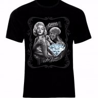 Marilyn Monroe Diamonds Are Forever Skeleton Skull Тениска Мъжка/Дамска S до 2XL, снимка 1 - Тениски - 15352830