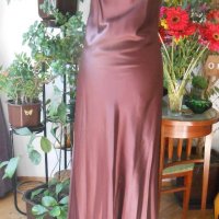 Дълга официална рокля в бордо с шал , снимка 4 - Рокли - 22971479