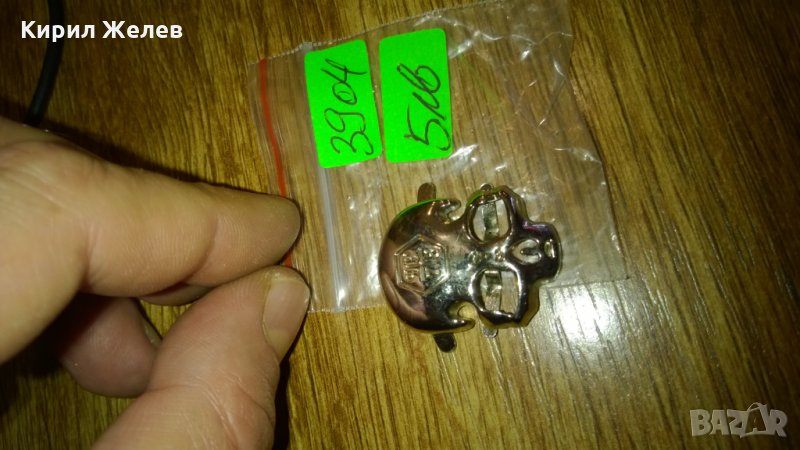 Златист череп апликация -379, снимка 1