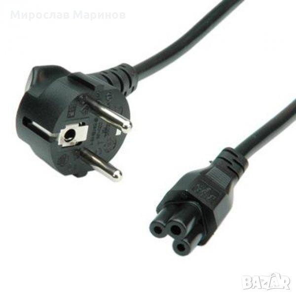 14. Продавам захранващ кабел за лаптоп 3pin, 1.8m Тип свързващ кабел: мрежoв Материал на външната из, снимка 1