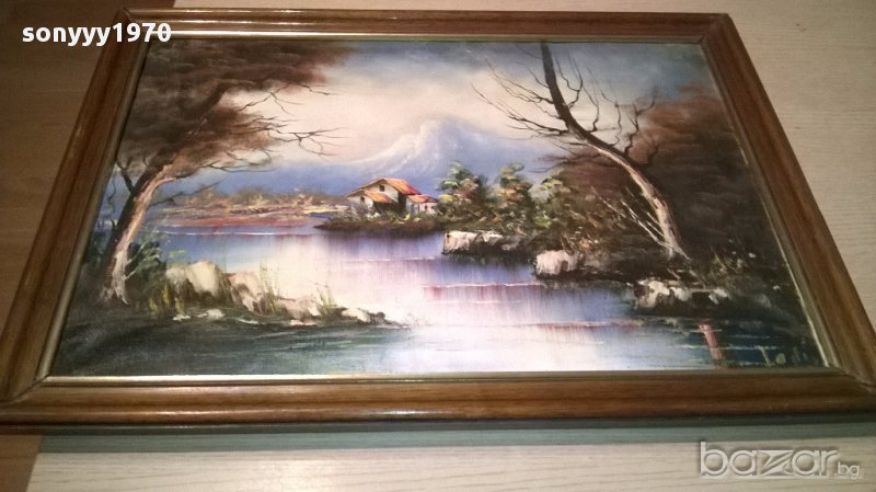 ПОРЪЧАНА-Картина с рамка-маслени бои-61/44см-внос швеицария, снимка 1