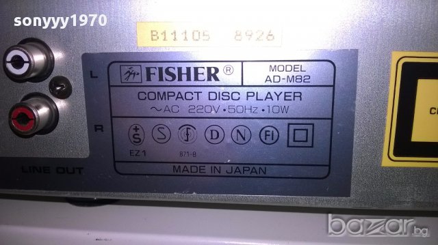 Fisher cd+tuner+deck+phono+ampli-japan-внос швеицария, снимка 15 - Ресийвъри, усилватели, смесителни пултове - 15243066