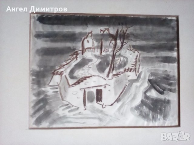 Картина смесена техника Мони Аладжемов , снимка 4 - Картини - 25413611