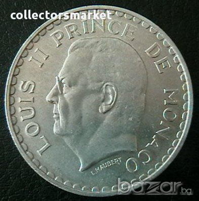 5 франка 1945, Монако, снимка 2 - Нумизматика и бонистика - 15869025