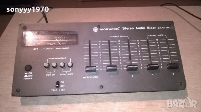 monacor stereo audio mixer sam-50 made in taiwan, снимка 3 - Ресийвъри, усилватели, смесителни пултове - 22006002