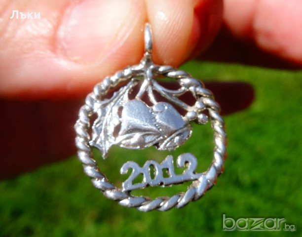Сребърна висулка,медальон. , снимка 3 - Колиета, медальони, синджири - 21033208