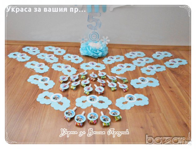украса и аксесаори с елза и Анна за детски рожден ден, снимка 6 - Други - 15234679