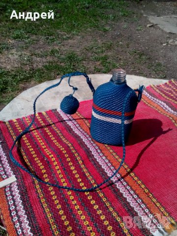 Старо плетено шише,бутилка #2, снимка 6 - Антикварни и старинни предмети - 24897779