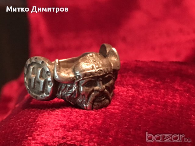 Масивен сребърен пръстен на германската SS дивизия Wiking, снимка 5 - Антикварни и старинни предмети - 16689866