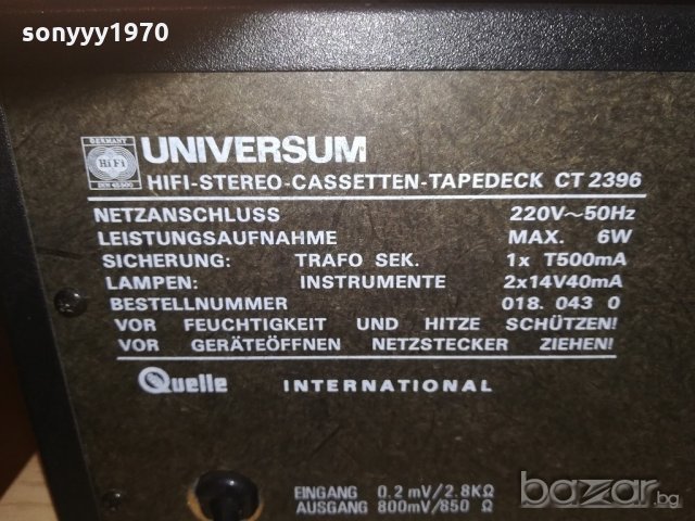 🛑sony time-universum ct2396 hifi-stereo deck-внос швеицария, снимка 18 - Декове - 21150249