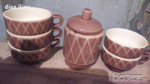 Стар кермичен сервиз, снимка 2 - Антикварни и старинни предмети - 13862049