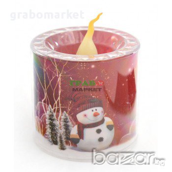 Коледна декорация - свещ, светеща в различни цветове. Изработена от мек и твърд PVC материал. , снимка 5 - Декорация за дома - 16203000
