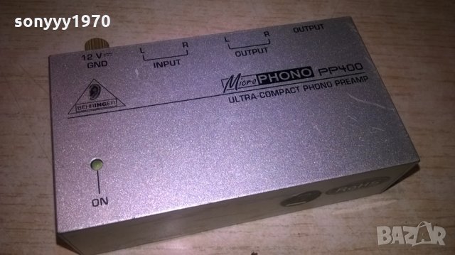 behringer pp400 ultra-compact phono preamp-внос швеция, снимка 2 - Ресийвъри, усилватели, смесителни пултове - 25722011