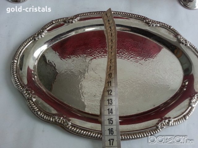 Посребрени чашки за ракия с поднос, снимка 9 - Антикварни и старинни предмети - 20696631