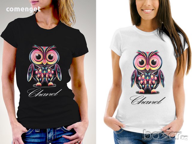 ХИТ МОДЕЛ! CUTE OWL дамски топ с принт! Поръчай модел с твоя идея!