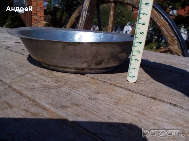 Бакърена,медна паница,чиния, снимка 2 - Антикварни и старинни предмети - 19333124