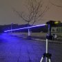Мощен акумулаторен син лазер 2000mW с 5 приставки пука балон пали клечка кибрит изгаря силен зелен, снимка 9