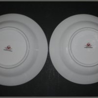  Комплект дълбоки порцеланови чинии,красиво инкрустирани, снимка 2 - Чинии - 23098568