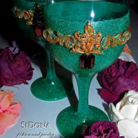Комплект чаши "Изумруд", снимка 6 - Подаръци за рожден ден - 24465306