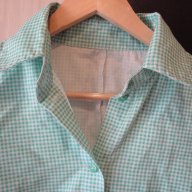 Светлозелена карирана дамска риза, блуза с дълъг ръкав, ръкави, дамски топ, жилетка, снимка 14 - Ризи - 13869321