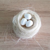 Великденско гнездо с яйца тревичка за декорация украса за панер, снимка 5 - Декорация за дома - 24660222