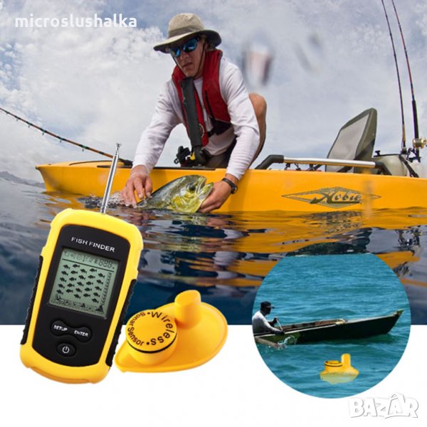 Напълно безжичен Сонар за риболов.  Подходящ за лодки за захранка и въдици., снимка 1