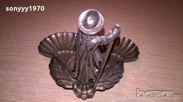 кардинал-свещник-11х9х8см-внос швеицария, снимка 4 - Антикварни и старинни предмети - 18457012