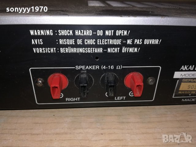 akai amplifier-made in japan-внос англия, снимка 12 - Ресийвъри, усилватели, смесителни пултове - 21604447