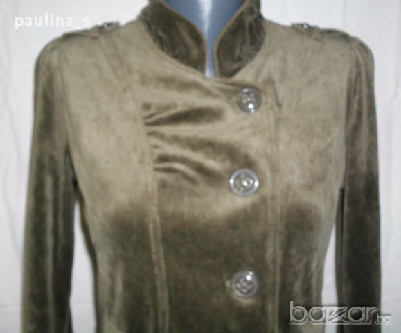 Актуално сако тип блузка ”Essentiel” Antwerp / зелено еластично кадифе, снимка 7 - Сака - 15738919