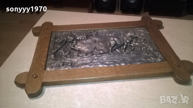 тежка картина-оран-дърво/олово-внос швеицария, снимка 16 - Колекции - 24148125