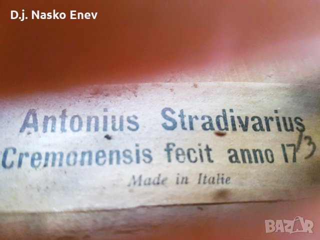 ЦИГУЛКА 4/4 ANTONIUS STRADIVARIUS CREMONENSIS FACIEBAT ANNO 1713 , снимка 3 - Струнни инструменти - 21671941