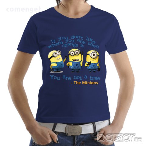 ХИТ ЦЕНА! Дамска тениска на Миньони / The Minions . Поръчай модел с Твоя снимка!, снимка 8 - Тениски - 13966718