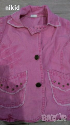 Детско яке сако дънково дънкено розово, снимка 2 - Детски панталони и дънки - 23197798