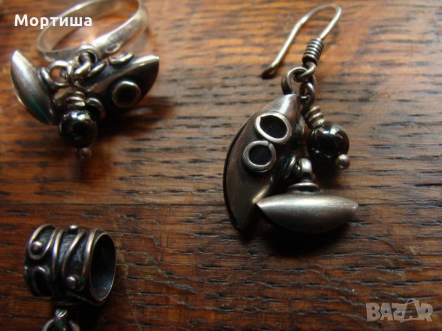  сребърен комплект с хематит разпродажба, снимка 8 - Бижутерийни комплекти - 22250838