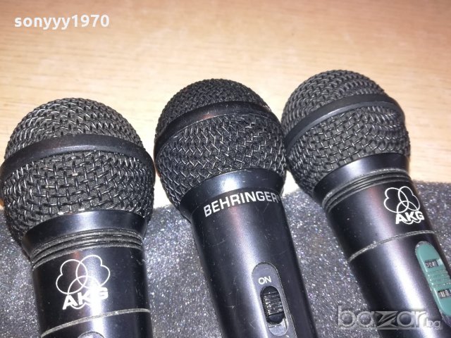 akg & behringer & shure-profi microphone-175лв брои-внос швеицария, снимка 5 - Микрофони - 20275442