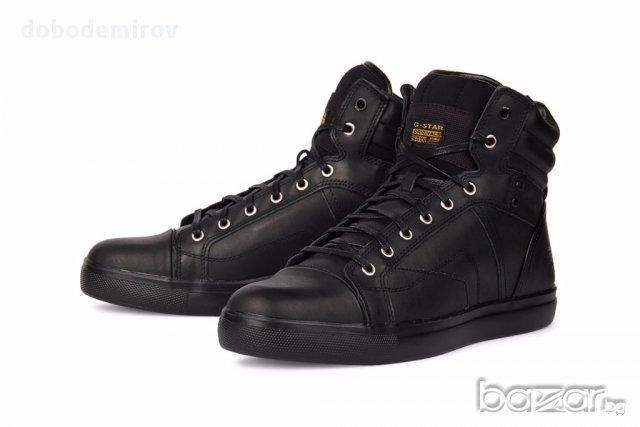 Нови черни кожени кецове G Star Augur III Kayvan оригинал, снимка 8 - Кецове - 15500904