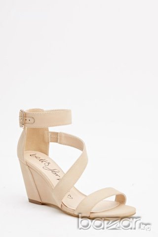 Разпродажба! Бежови сандали с каишки, снимка 3 - Сандали - 14925130