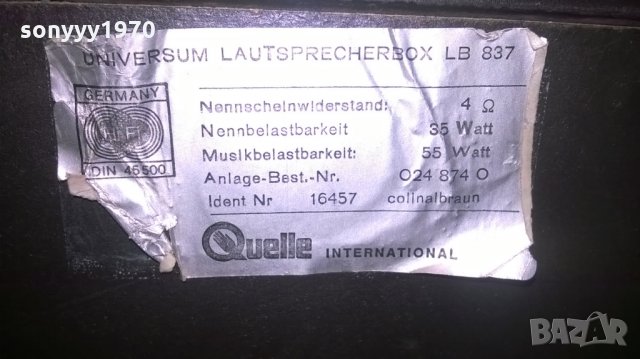 universum lb837 тонколони 2бр-внос швеицария, снимка 13 - Тонколони - 22541176