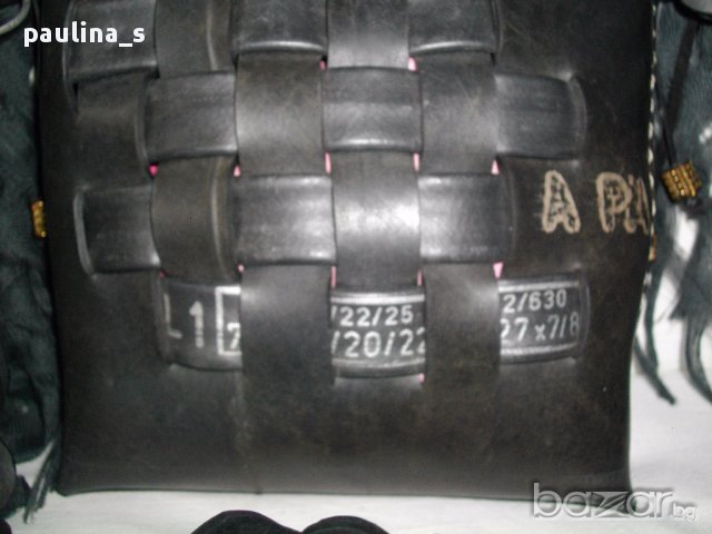 Дизайнерска чанта " A PM" Patrick Michael accessories от автомобилна гума, снимка 4 - Чанти - 14498473