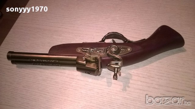 Запалка ретро пищов-двуцевка-33см-внос швеицария, снимка 4 - Антикварни и старинни предмети - 17102383