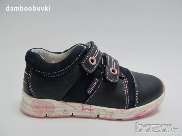 Детски обувки CHIPPO естествена кожа т.синьо/циклама 25/30, снимка 2 - Детски маратонки - 20979323