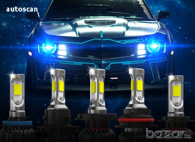 LED системи за фарове H1,H4,H7, H11, Н9005, Н9006 лед крушки, снимка 3 - Аксесоари и консумативи - 16860078