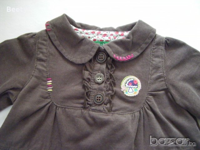 Бебешка кадифена рокличка, снимка 2 - Бебешки рокли - 19973541