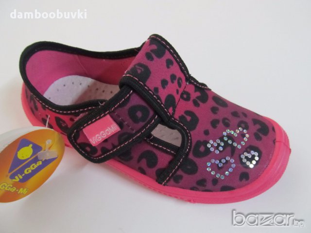 Пантофки циклама/черно, снимка 2 - Бебешки обувки - 17334433