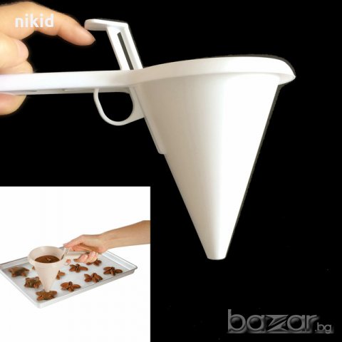 Фуния Разпределител дозатор пош за крем сос шоколад глазура ганаш тесто диспенсер пластмасов дозатор, снимка 4 - Аксесоари за кухня - 21017666